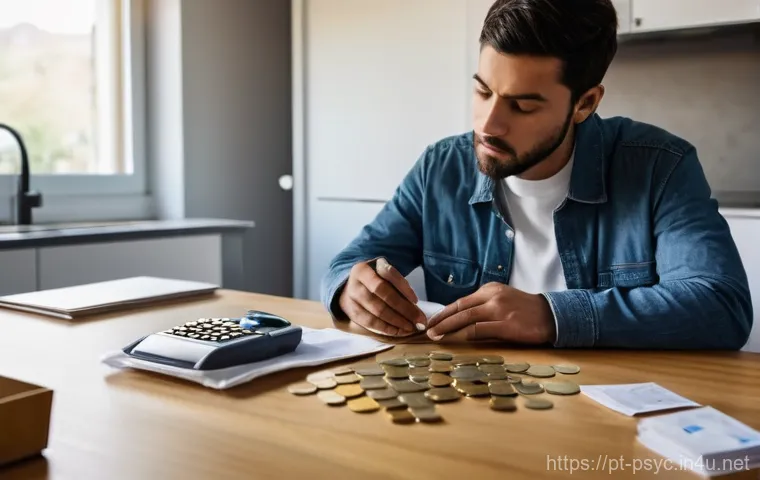 조울증 약물 비용 비교 - **Prompt 1: Contemplation of Medication Costs**
    "A realistic image of an adult individual (male ...