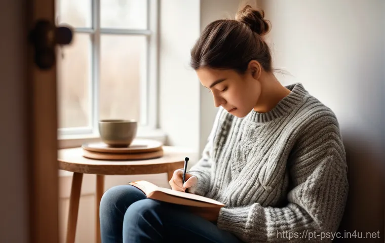 강박증 재발 방지법 - **Prompt:** A young adult, casually dressed in a comfortable sweater and jeans, sits in a sunlit, co...